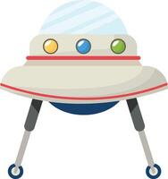 Retro Style UFO with Landing Legs vector