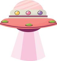 Pink Saucer with Multiple Windows and Beam vector