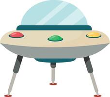 Futuristic Saucer Shaped Spaceship vector