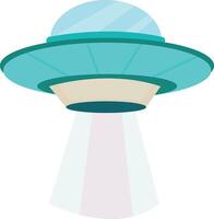 Light Blue Saucer with Beam Effect vector