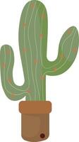 Potted Minimalist Cactus vector