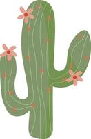 Green Wild Cactus vector