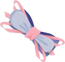 Multicolor Twisted Ribbon Bow vector
