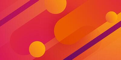 Abstract dynamic colorful 3D background with orange gradient color design. Overlap shapes simple pattern. vector