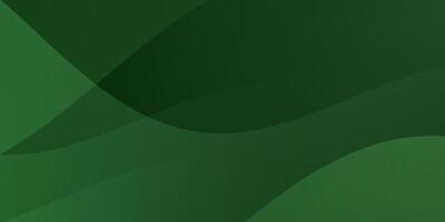 Abstract green 3D background. Wave shapes simple pattern. Modern background design vector
