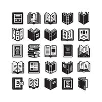 Set of book icons art design vector
