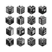Set of book icons design vector