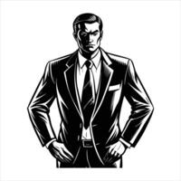 Man In Suit Silhouette.. vector