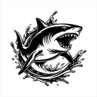 Shark Jumping Out of Water vector