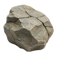 Large Cracked Grey Boulder Stone Rock Isolated Texture rough earth heavy solid nature detail design png