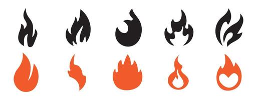 Fire sign and symbol illustration EPS 10 vector