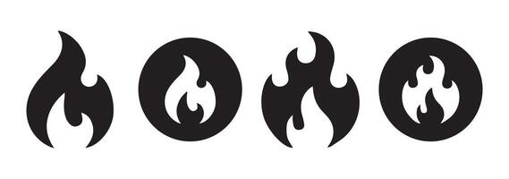 Concept flame, fire, icon vector