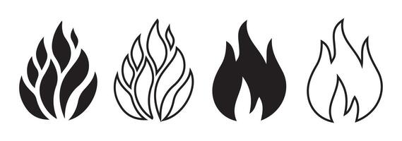 Fire flame symbol vector