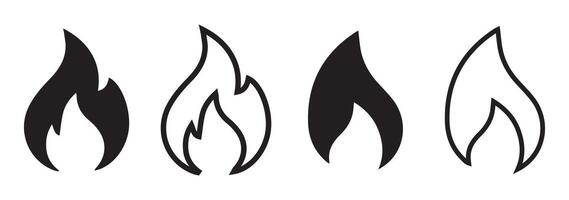 Fire icon collection vector