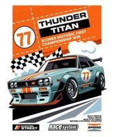 Thunder Titan Racing Team Design vector