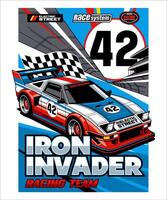Iron Invader Racing Team Design vector