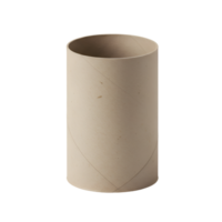 Empty Cardboard Tube Beige Cylinder Craft Supply Texture eco roll paper blank design object simple png