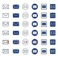 Email Icon Set, Envelope Icon Design, Email Envelope Icon Set, Email Icon With Notification Badge, Email Icon , Mail Icon, Icon Set, Icon Design vector