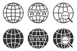 Web icon Set, Browser icon, Internet icon, Globe icon, Earth icon, Website icons, Icon site, Icon Set, Icon Design vector