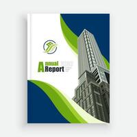 a brochure with a building in the background vector