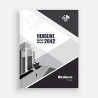 business report template with black and white design vector