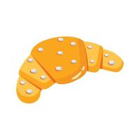 Get this handy 3d icon of croissant roll vector