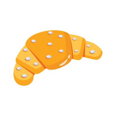 Get this handy 3d icon of croissant roll