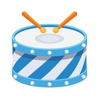 Check this 3d style icon of drum music vector