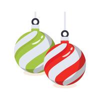 A well designed 3d style icon of decorative baubles vector
