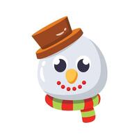 Ready to use 3d style icon o0f cute snowman vector