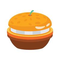 Well designed icon of burger bun in 3d style vector