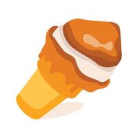 Here is a 3d style icon of ice cone vector
