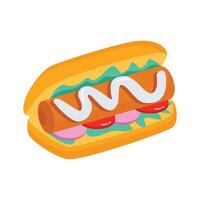 An amazing icon of hamburger designed in 3d style vector
