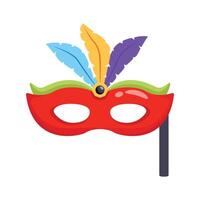 Get a sight of this feathered masquerade 3d icon vector