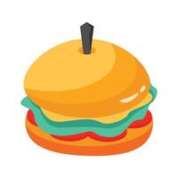 A 3d style icon showing beefburger vector