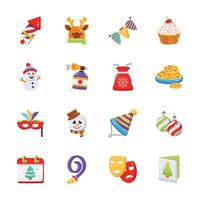 Have a look at this creatively design christmas 3d style icons vector