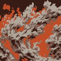Dynamic abstract fire-inspired texture with swirling beige, brown, and red elements. Perfect for backgrounds, wallpapers, and artistic designs with a bold and striking contrast. vector