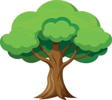 Abstract Green Tree Art vector