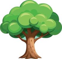 Realistic Green Tree Graphics vector