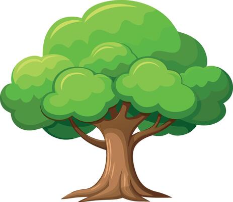 Unique Green Tree Art