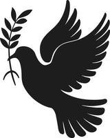 Peace Dove with Olive Branch Illustration vector
