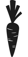 Minimalist Carrot Silhouette - Simple Root Vegetable Illustration vector