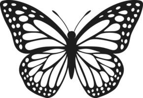 Elegant Butterfly Silhouette - Intricate Wing Pattern vector