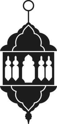 Islamic Lantern Silhouette Design for Ramadan and Eid