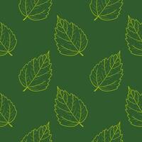 illustration of leaves seamless pattern. vector