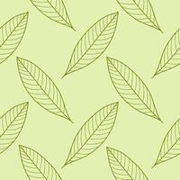 Green leaves seamless pattern vector