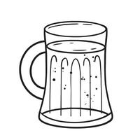This is a colorful illustration featuring a pint glass filled with bubbles and foam vector