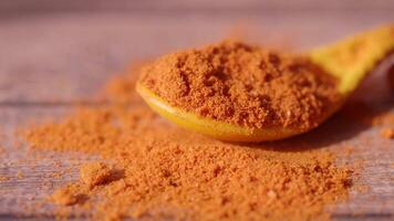 Discover the rich color and texture of ground spices in cooking video