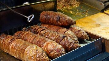 Grilled turkish kofte at local store video