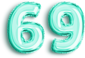 69 Turquoise Anniversary Balloon Decor png